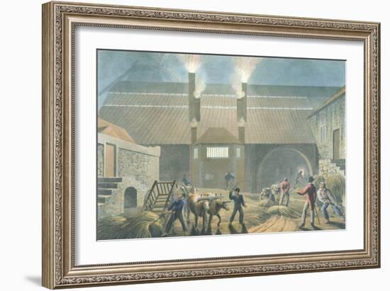 Exterior of the Boiling House, from 'Ten Views in the Island of Antigua', 1823-William Clark-Framed Giclee Print