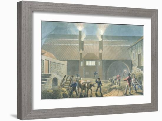 Exterior of the Boiling House, from 'Ten Views in the Island of Antigua', 1823-William Clark-Framed Giclee Print