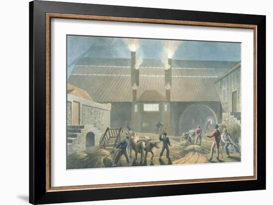 Exterior of the Boiling House, from 'Ten Views in the Island of Antigua', 1823-William Clark-Framed Giclee Print