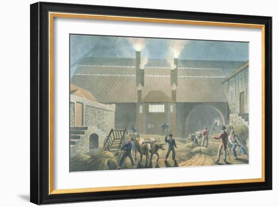 Exterior of the Boiling House, from 'Ten Views in the Island of Antigua', 1823-William Clark-Framed Giclee Print