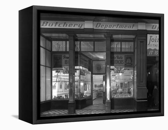 Exterior of the Butchery Department, Barnsley Co-Op, South Yorkshire, 1956-Michael Walters-Framed Premier Image Canvas