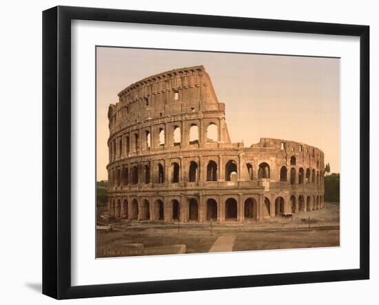 Exterior of the Coliseum, Rome, Italy, c.1890-c.1900-null-Framed Photographic Print