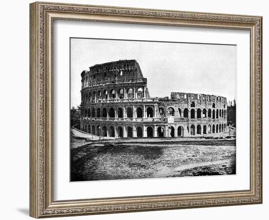 Exterior of the Colosseum, Rome, 1893-John L Stoddard-Framed Giclee Print