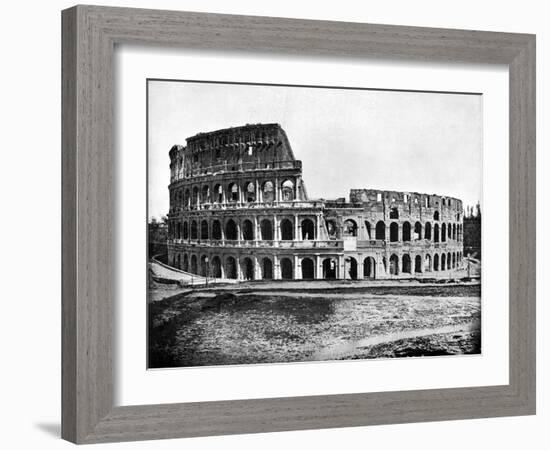 Exterior of the Colosseum, Rome, 1893-John L Stoddard-Framed Giclee Print