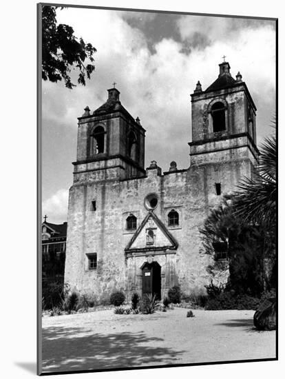 Exterior of the Mission Conception Near San Antonio, also known as the Alamo-Carl Mydans-Mounted Photographic Print