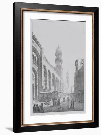 Exterior of the Mosque of Qalaoun, Plate 20 from "Monuments and Buildings of Cairo"-Pascal Xavier Coste-Framed Giclee Print