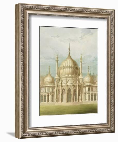 Exterior of the Saloon from Views of the Royal Pavilion, Brighton by John Nash, 1826-John Nash-Framed Giclee Print
