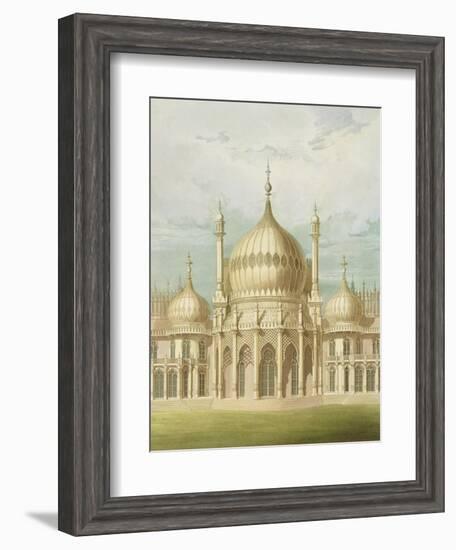 Exterior of the Saloon from Views of the Royal Pavilion, Brighton by John Nash, 1826-John Nash-Framed Giclee Print