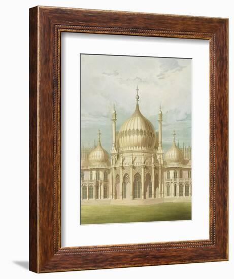 Exterior of the Saloon from Views of the Royal Pavilion, Brighton by John Nash, 1826-John Nash-Framed Giclee Print