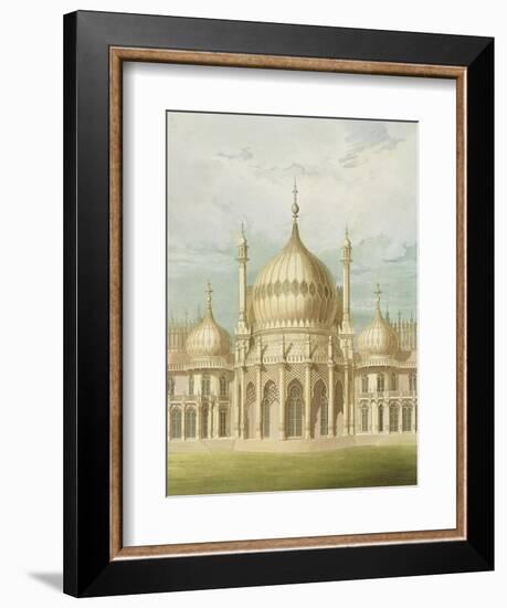 Exterior of the Saloon from Views of the Royal Pavilion, Brighton by John Nash, 1826-John Nash-Framed Giclee Print