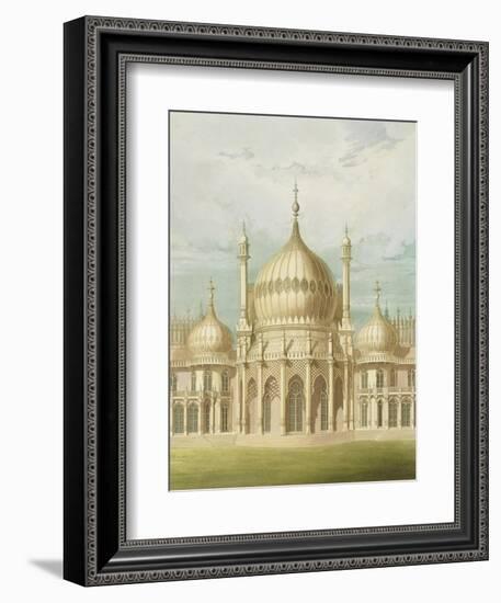 Exterior of the Saloon from Views of the Royal Pavilion, Brighton by John Nash, 1826-John Nash-Framed Giclee Print