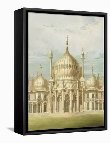 Exterior of the Saloon from Views of the Royal Pavilion, Brighton by John Nash, 1826-John Nash-Framed Premier Image Canvas