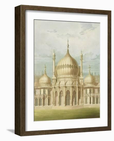 Exterior of the Saloon from Views of the Royal Pavilion, Brighton by John Nash, 1826-John Nash-Framed Giclee Print