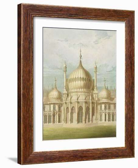 Exterior of the Saloon from Views of the Royal Pavilion, Brighton by John Nash, 1826-John Nash-Framed Giclee Print