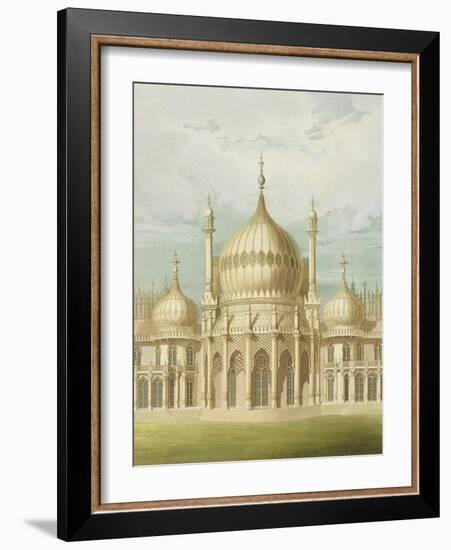 Exterior of the Saloon from Views of the Royal Pavilion, Brighton by John Nash, 1826-John Nash-Framed Giclee Print