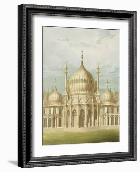 Exterior of the Saloon from Views of the Royal Pavilion, Brighton by John Nash, 1826-John Nash-Framed Giclee Print