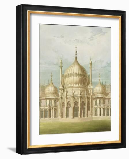 Exterior of the Saloon from Views of the Royal Pavilion, Brighton by John Nash, 1826-John Nash-Framed Giclee Print