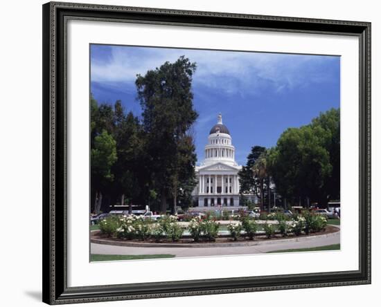 Exterior of the State Capitol Building, Built in 1874, Sacramento, California, USA-Traverso Doug-Framed Photographic Print