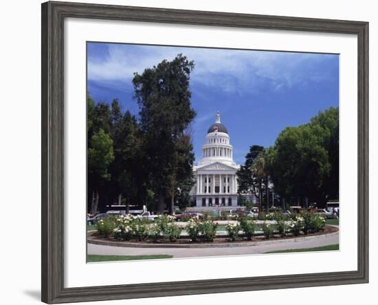 Exterior of the State Capitol Building, Built in 1874, Sacramento, California, USA-Traverso Doug-Framed Photographic Print