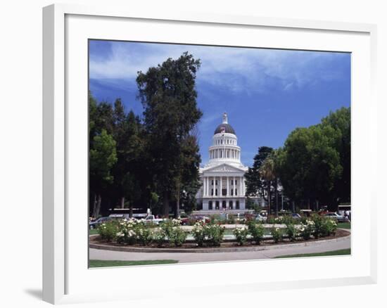 Exterior of the State Capitol Building, Built in 1874, Sacramento, California, USA-Traverso Doug-Framed Photographic Print