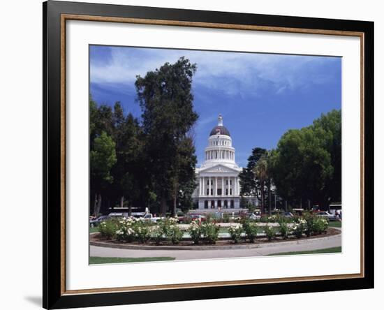 Exterior of the State Capitol Building, Built in 1874, Sacramento, California, USA-Traverso Doug-Framed Photographic Print