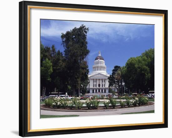 Exterior of the State Capitol Building, Built in 1874, Sacramento, California, USA-Traverso Doug-Framed Photographic Print