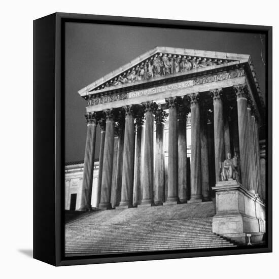 Exterior of the Supreme Court Building-Paul Schutzer-Framed Premier Image Canvas