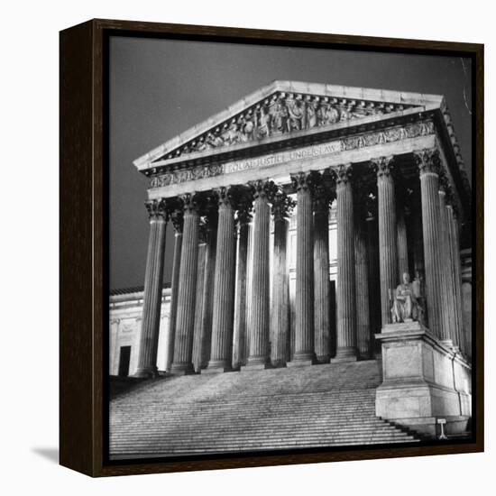 Exterior of the Supreme Court Building-Paul Schutzer-Framed Premier Image Canvas