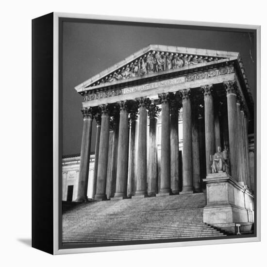 Exterior of the Supreme Court Building-Paul Schutzer-Framed Premier Image Canvas