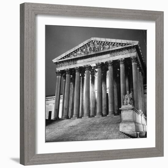 Exterior of the Supreme Court Building-Paul Schutzer-Framed Photographic Print