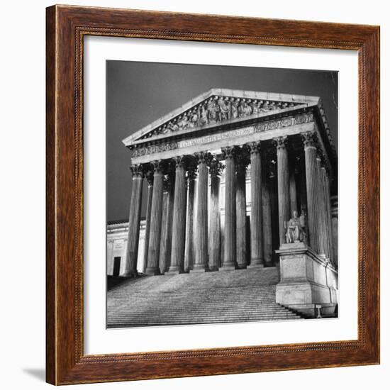 Exterior of the Supreme Court Building-Paul Schutzer-Framed Photographic Print