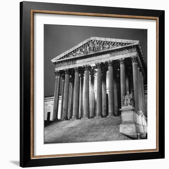 Exterior of the Supreme Court Building-Paul Schutzer-Framed Photographic Print