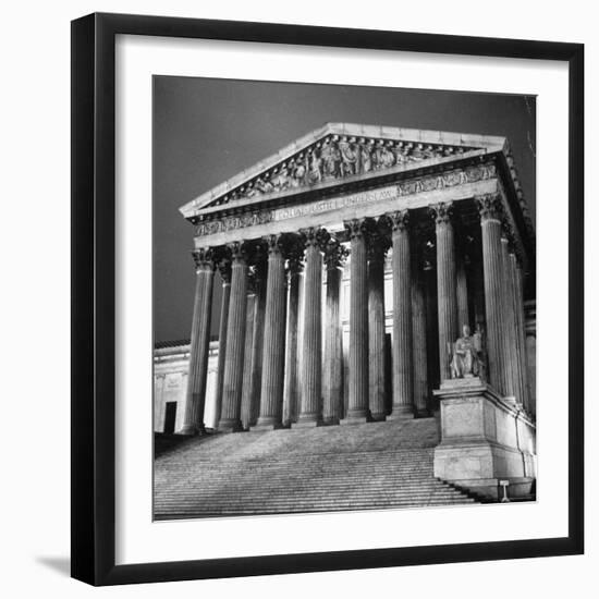 Exterior of the Supreme Court Building-Paul Schutzer-Framed Photographic Print