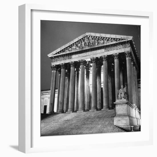 Exterior of the Supreme Court Building-Paul Schutzer-Framed Photographic Print