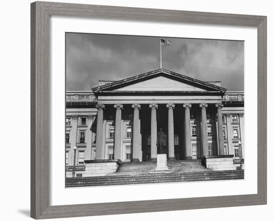 Exterior of the US Treasury Building-Carl Mydans-Framed Premium Photographic Print