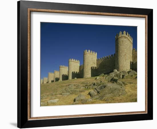 Exterior of the Walls and Town Ramparts, Avila, Castile Leon, Spain-Michael Busselle-Framed Photographic Print