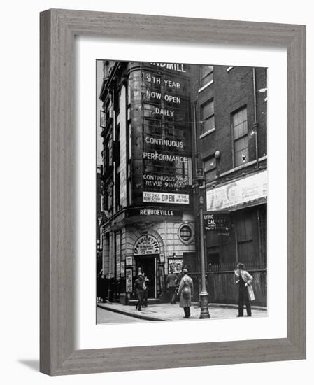 Exterior of the Windmill Theater-null-Framed Photographic Print