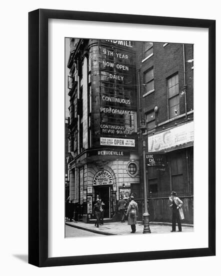 Exterior of the Windmill Theater-null-Framed Photographic Print