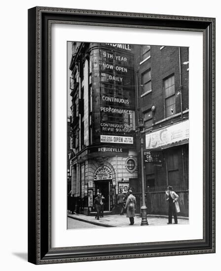 Exterior of the Windmill Theater-null-Framed Photographic Print