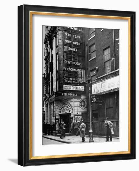 Exterior of the Windmill Theater-null-Framed Photographic Print