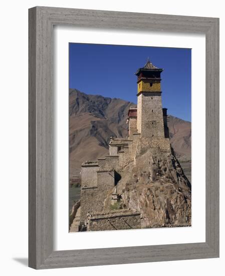 Exterior of Tower at Yumbu Lhakang, the Oldest Dwelling in Tibet, Central Valley of Tibet, China-Alison Wright-Framed Photographic Print