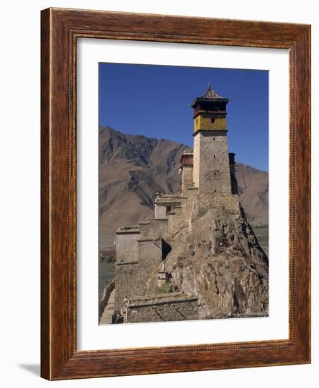 Exterior of Tower at Yumbu Lhakang, the Oldest Dwelling in Tibet, Central Valley of Tibet, China-Alison Wright-Framed Photographic Print