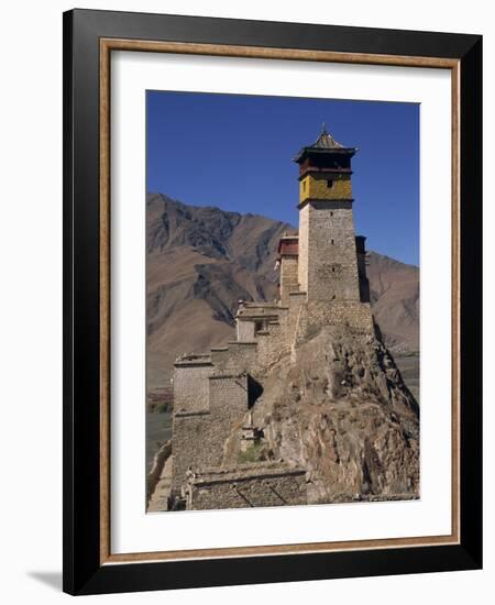 Exterior of Tower at Yumbu Lhakang, the Oldest Dwelling in Tibet, Central Valley of Tibet, China-Alison Wright-Framed Photographic Print