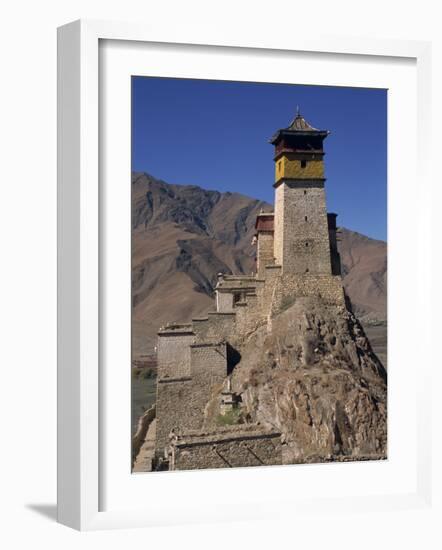 Exterior of Tower at Yumbu Lhakang, the Oldest Dwelling in Tibet, Central Valley of Tibet, China-Alison Wright-Framed Photographic Print