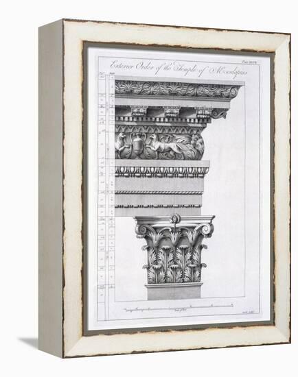 Exterior Order of the Temple of Aesculapius, Plate XLVII-Robert Adam-Framed Premier Image Canvas