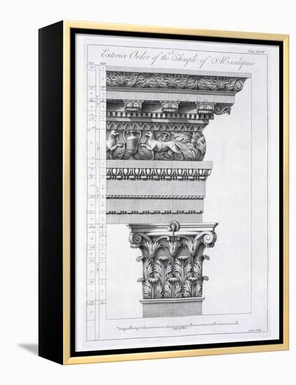 Exterior Order of the Temple of Aesculapius, Plate XLVII-Robert Adam-Framed Premier Image Canvas