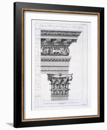 Exterior Order of the Temple of Aesculapius, Plate XLVII-Robert Adam-Framed Giclee Print