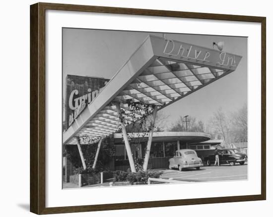 Exterior View of a Drive in Restaurant-Loomis Dean-Framed Photographic Print