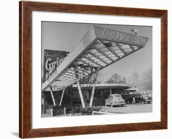 Exterior View of a Drive in Restaurant-Loomis Dean-Framed Photographic Print