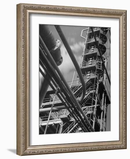 Exterior View of a Refinery and Factory-Andreas Feininger-Framed Photographic Print